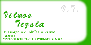 vilmos tezsla business card